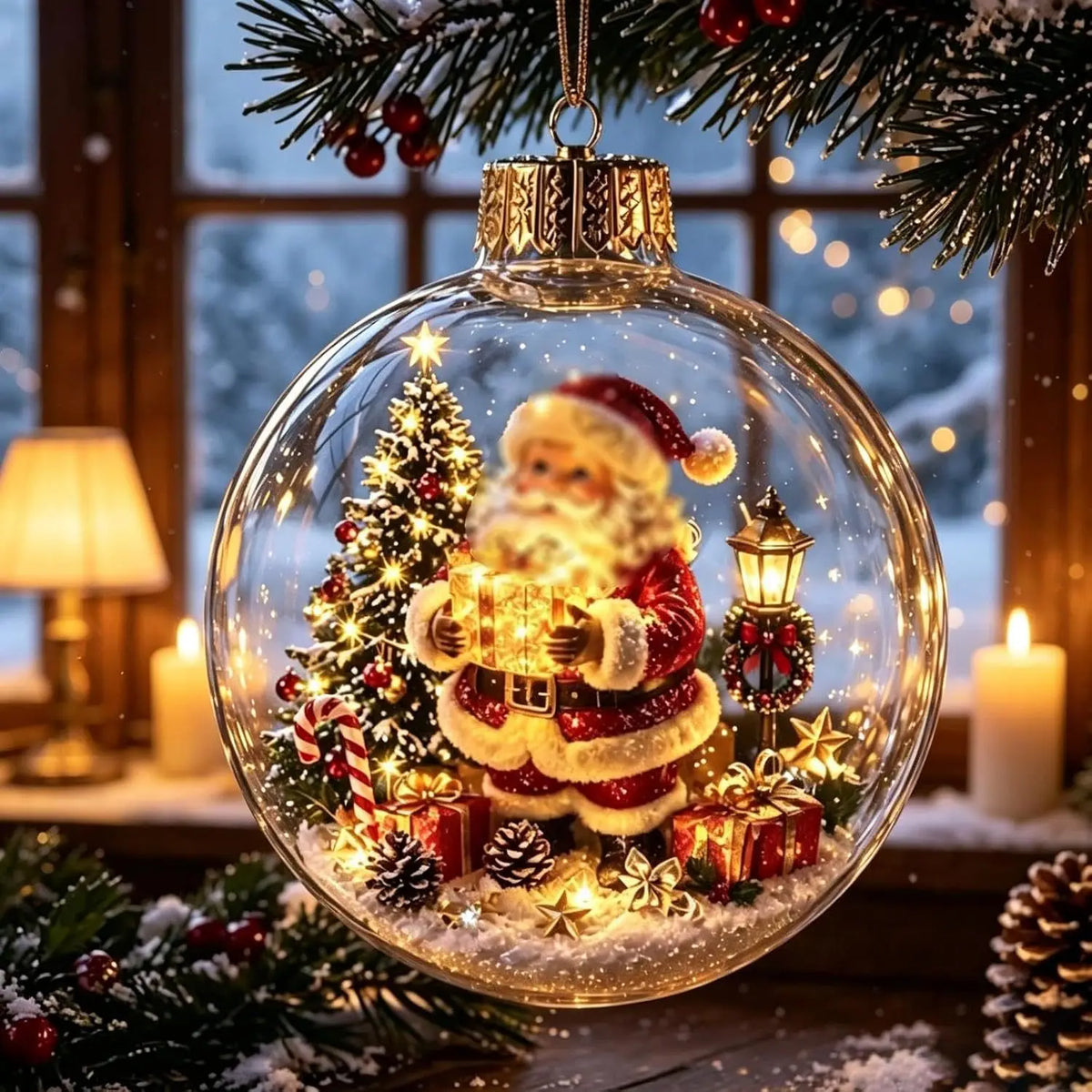 "LED Light-Up Christmas Ornament Ball"