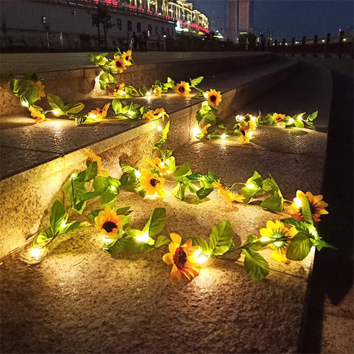 Battery-Powered LED Fairy Lights – Leaf & Floral Designs