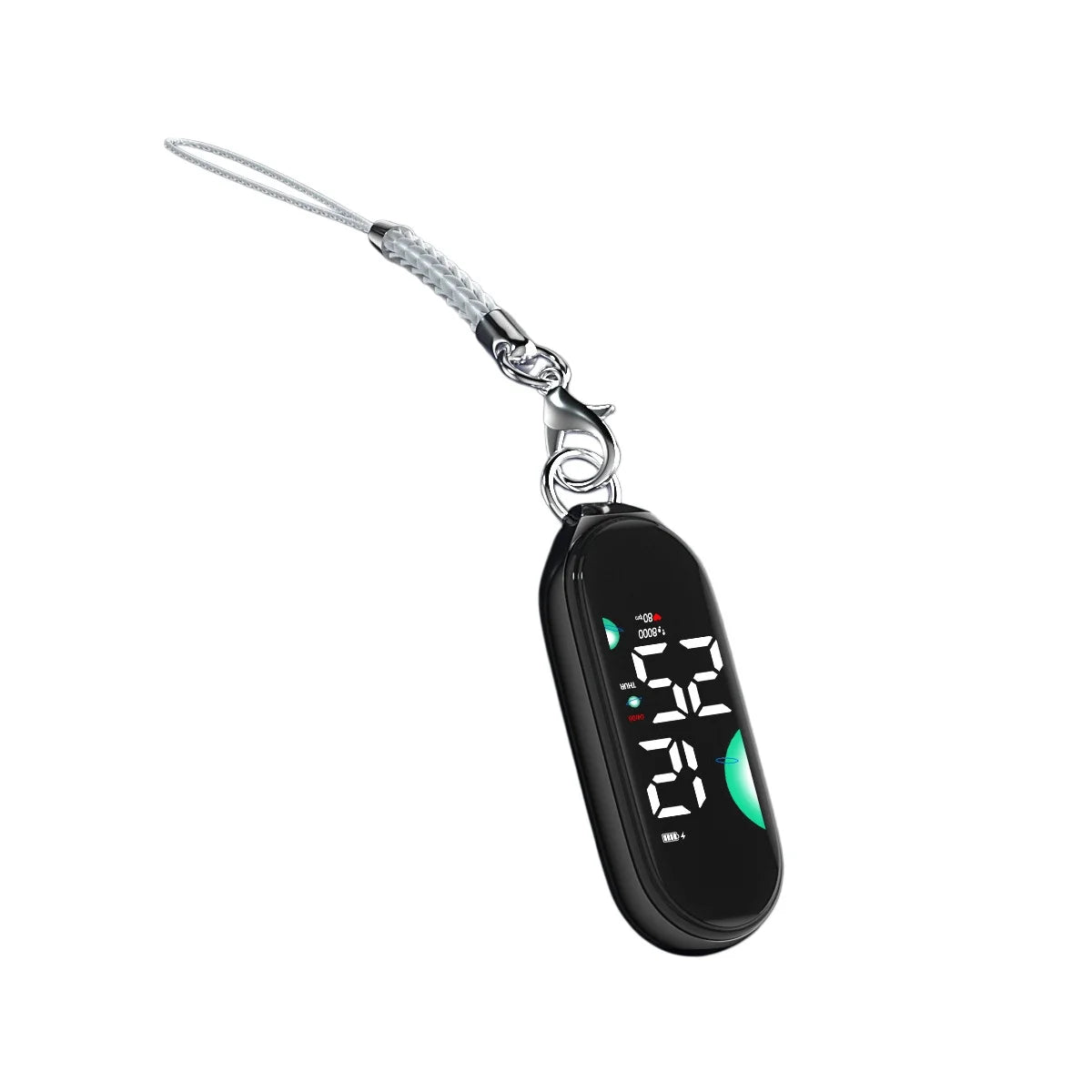 Digital Pocket Watch with Carabiner Clip