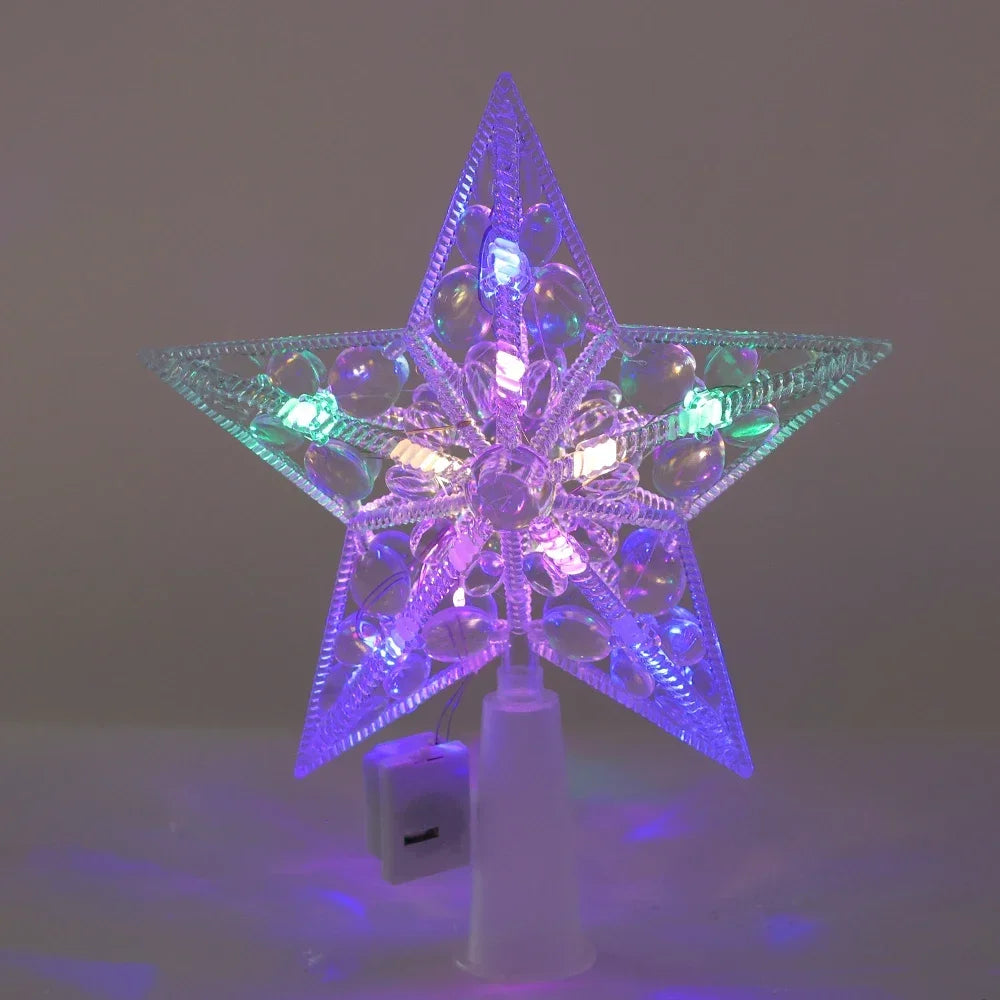 "LED Light-Up Christmas Tree Topper Star"