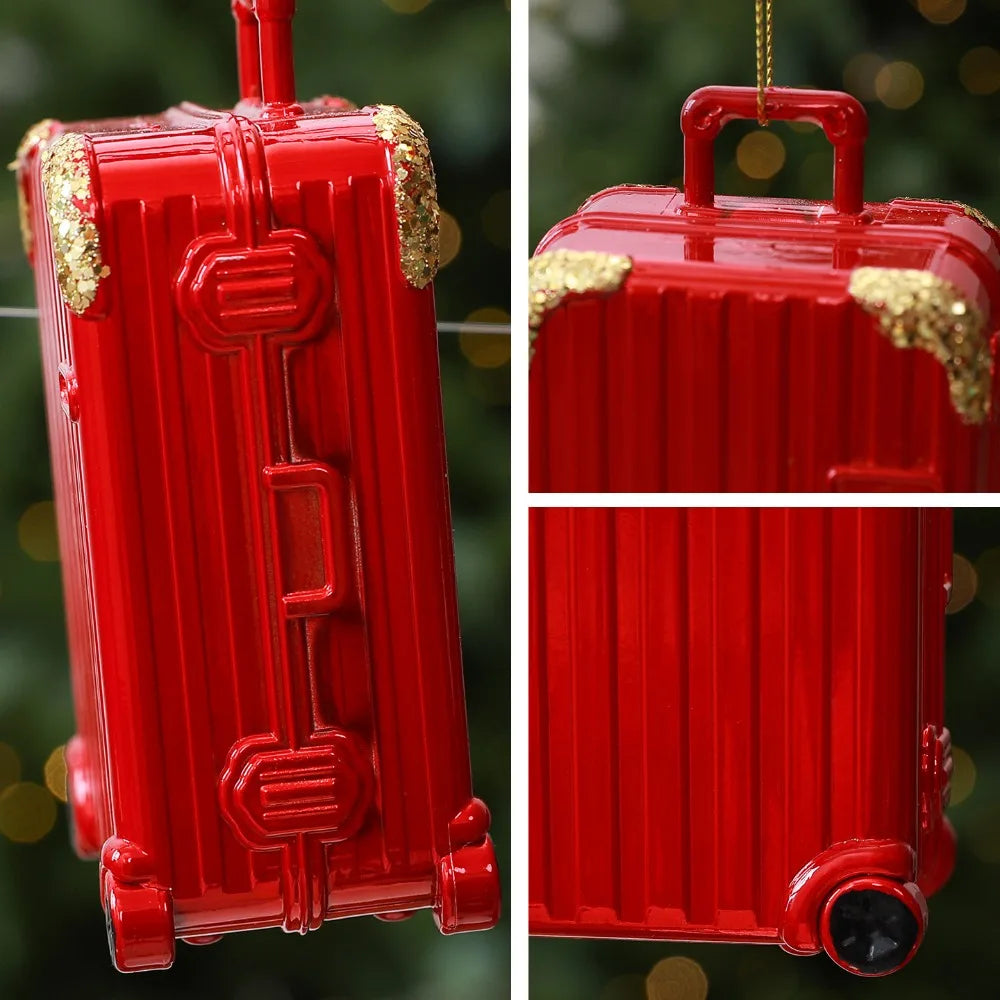 Mini Suitcase Christmas Tree Ornament