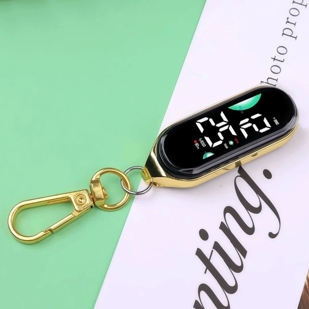 Digital Pocket Watch with Carabiner Clip