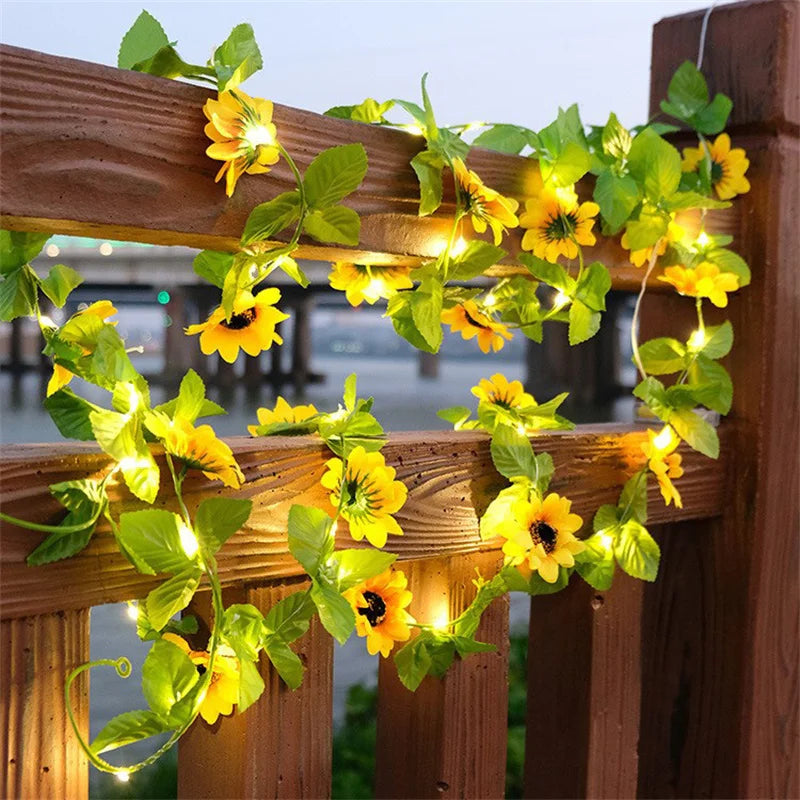 Battery-Powered LED Fairy Lights – Leaf & Floral Designs