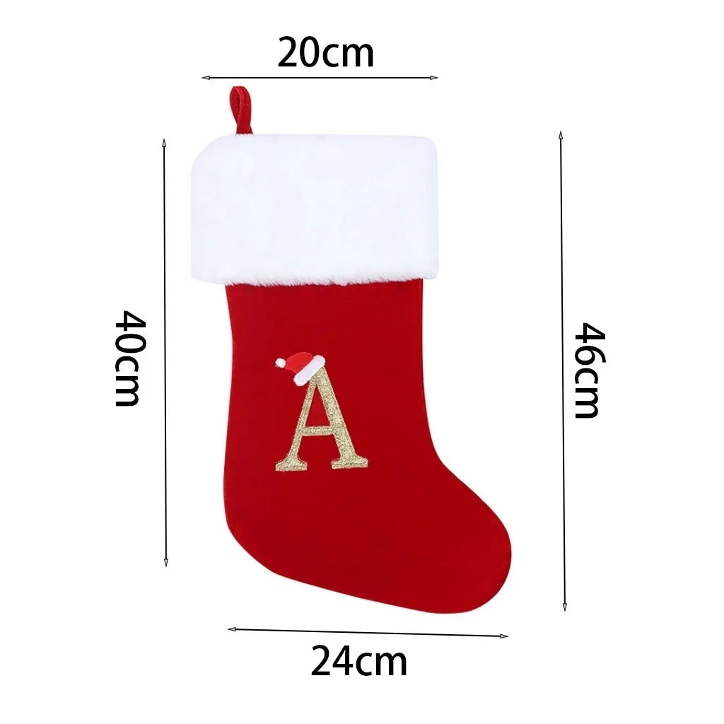 Christmas Stocking with Initial Letter – Gift Bag