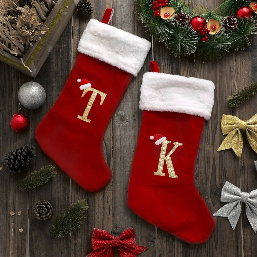 Christmas Stocking with Initial Letter – Gift Bag