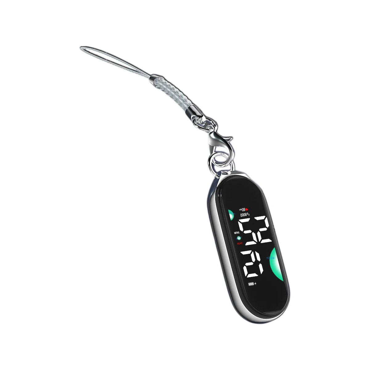 Digital Pocket Watch with Carabiner Clip