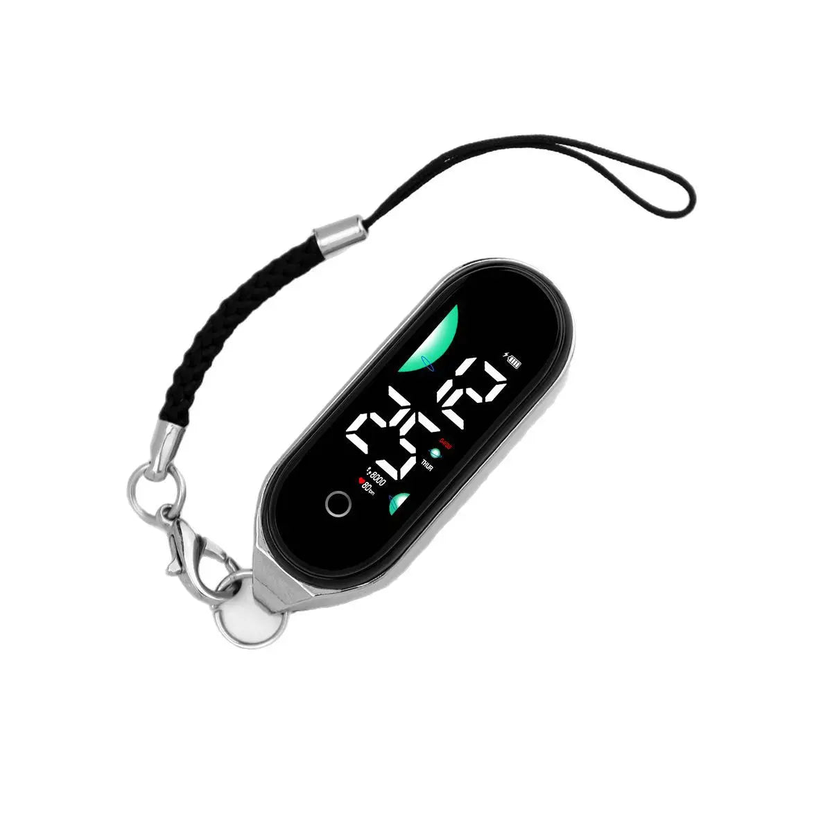Digital Pocket Watch with Carabiner Clip