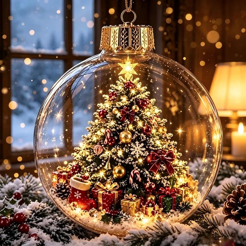 "LED Light-Up Christmas Ornament Ball"