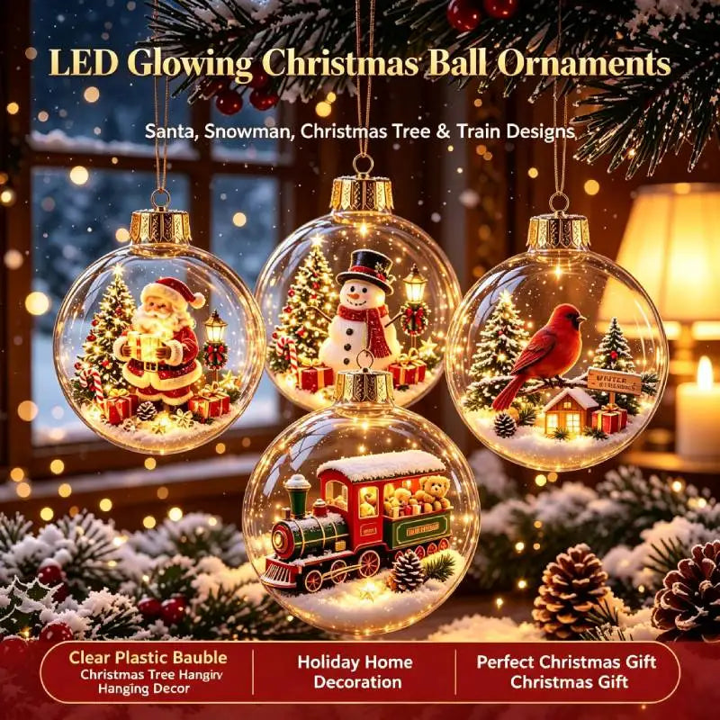 "LED Light-Up Christmas Ornament Ball"