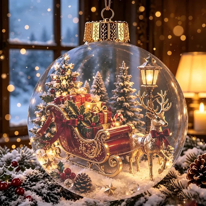 "LED Light-Up Christmas Ornament Ball"