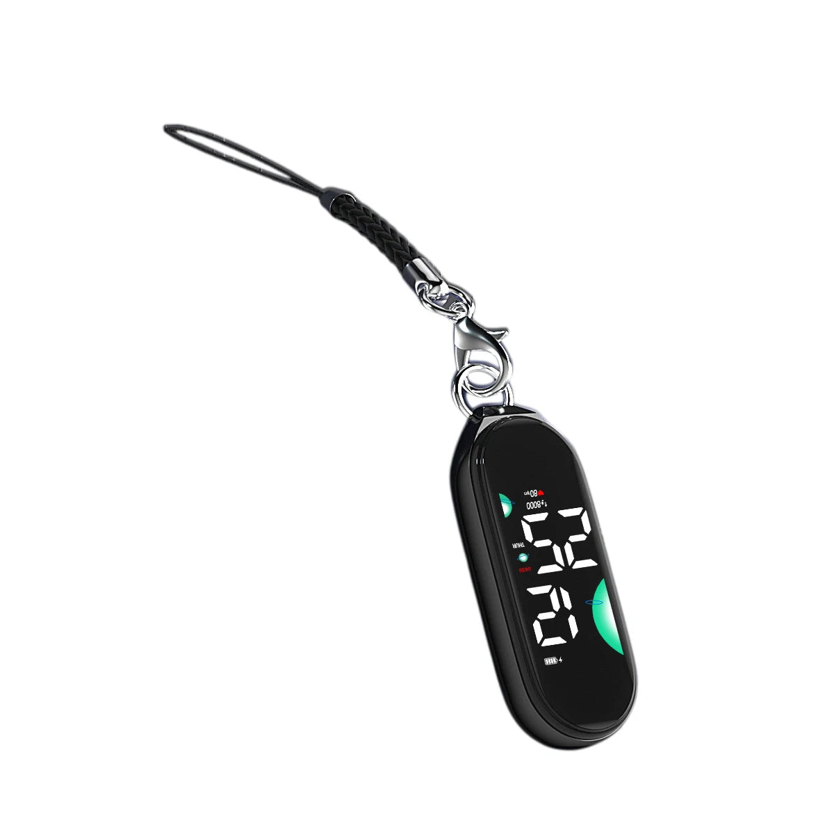Digital Pocket Watch with Carabiner Clip