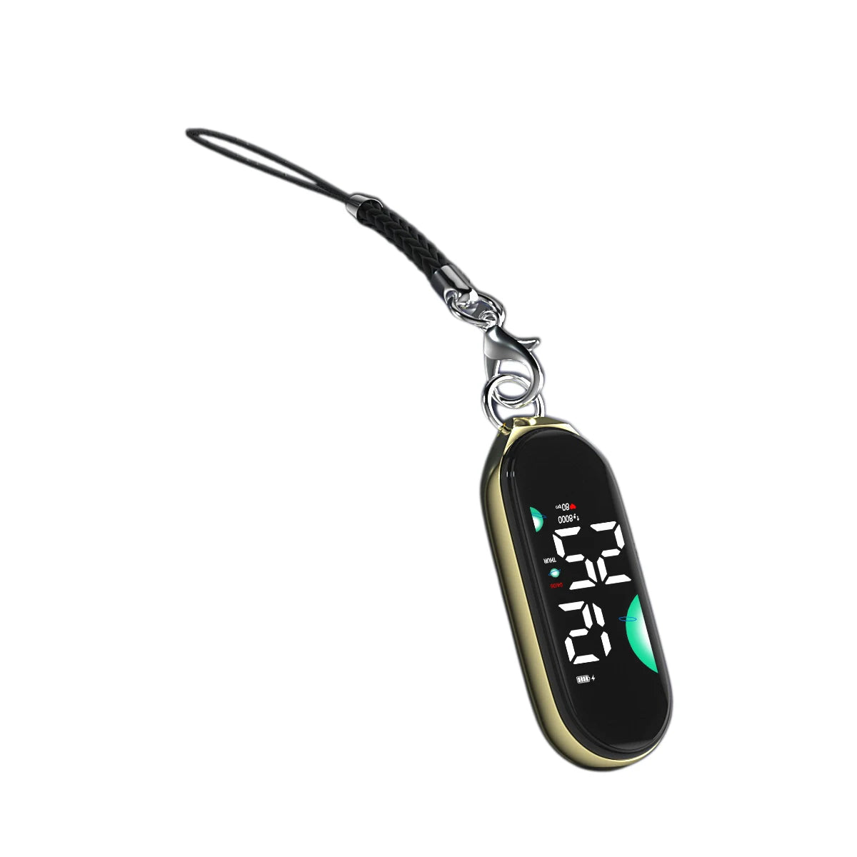 Digital Pocket Watch with Carabiner Clip