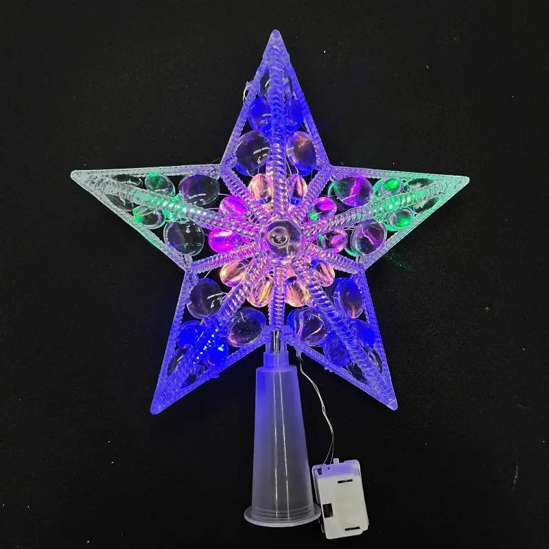 "LED Light-Up Christmas Tree Topper Star"