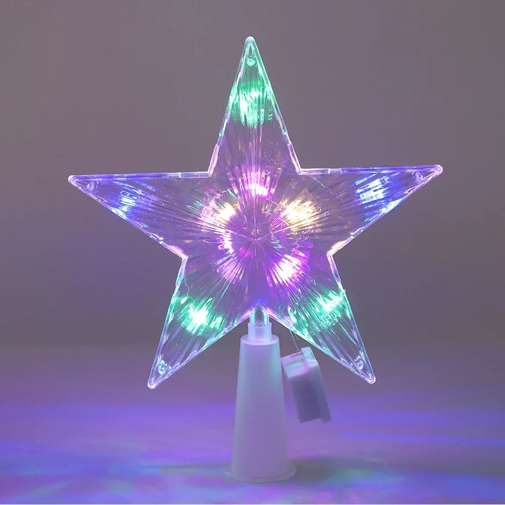 "LED Light-Up Christmas Tree Topper Star"