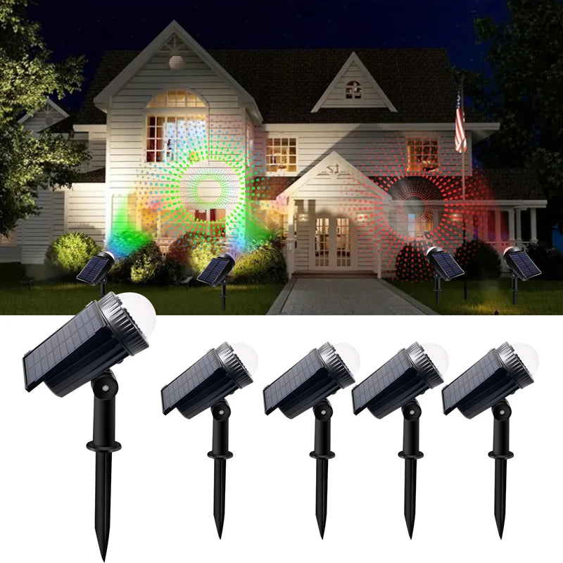 Solar LED Projector Light – Outdoor RGB