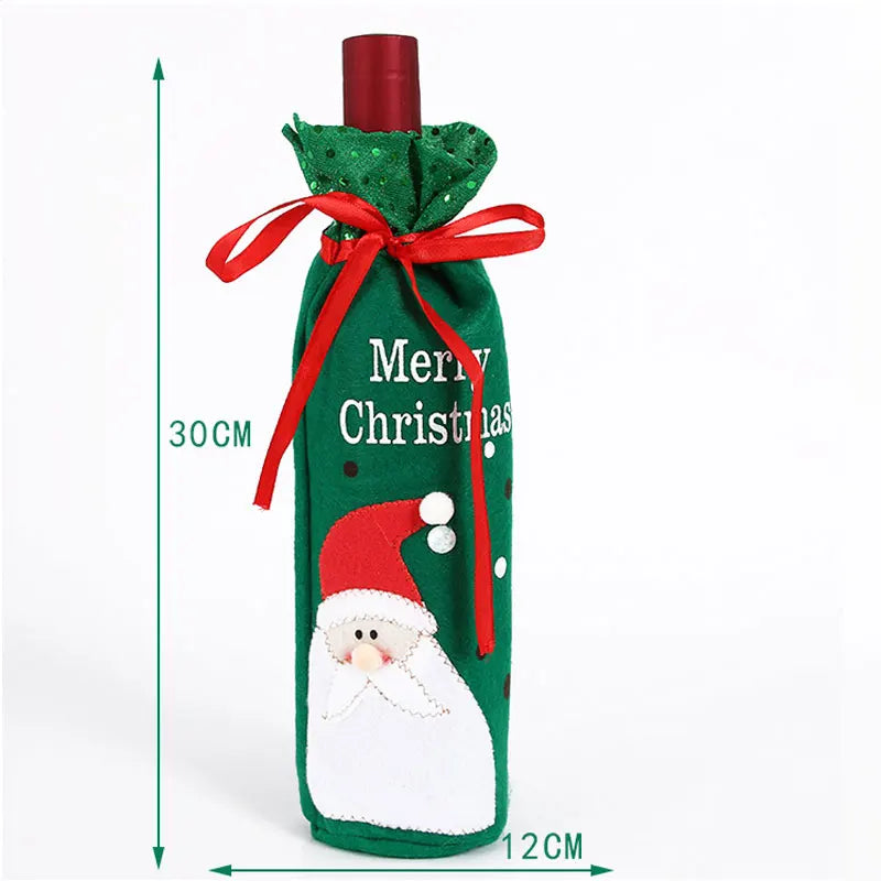 Christmas Gnome Wine Bottle Covers