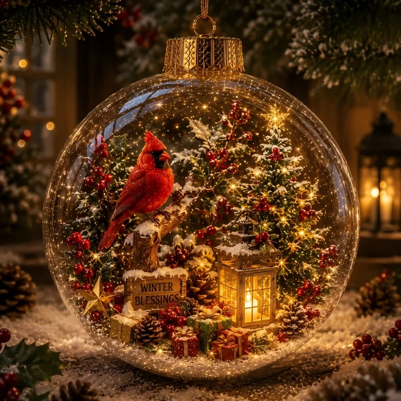 "LED Light-Up Christmas Ornament Ball"
