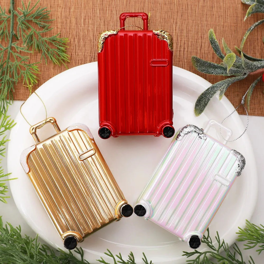 Mini Suitcase Christmas Tree Ornament