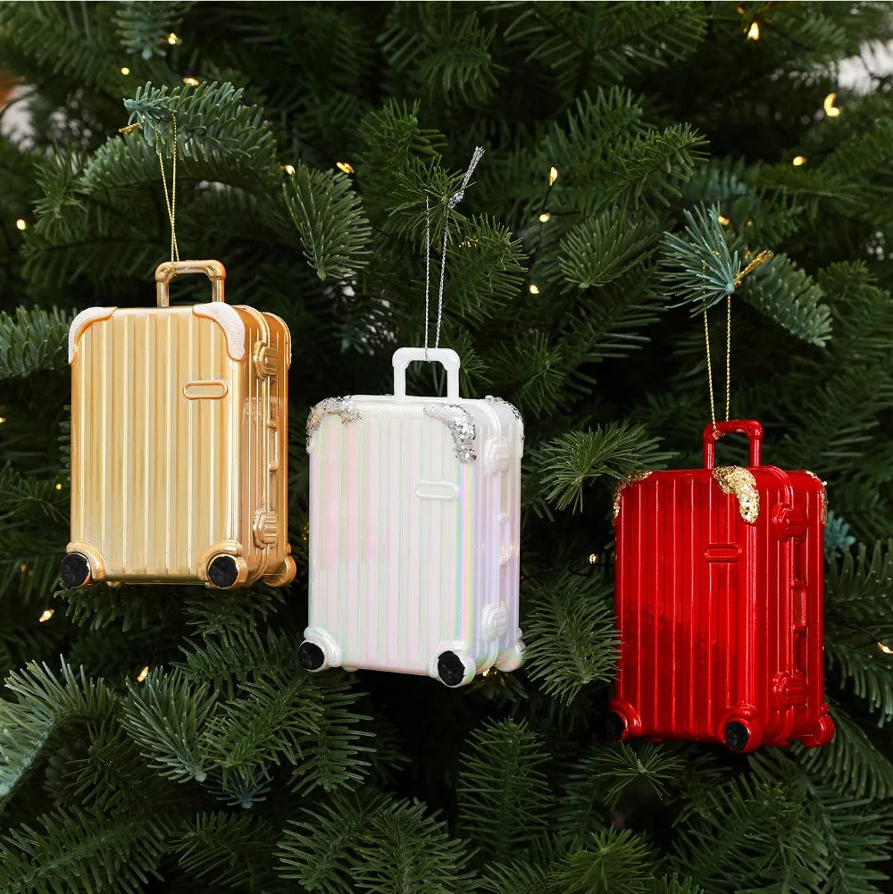Mini Suitcase Christmas Tree Ornament