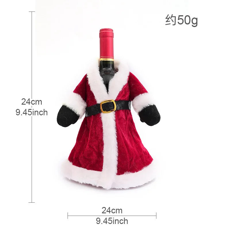 Christmas Wine Bottle Cover for Holiday Decor