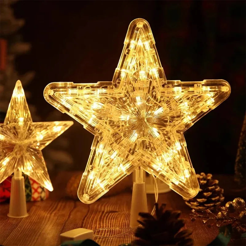 "LED Light-Up Christmas Tree Topper Star"