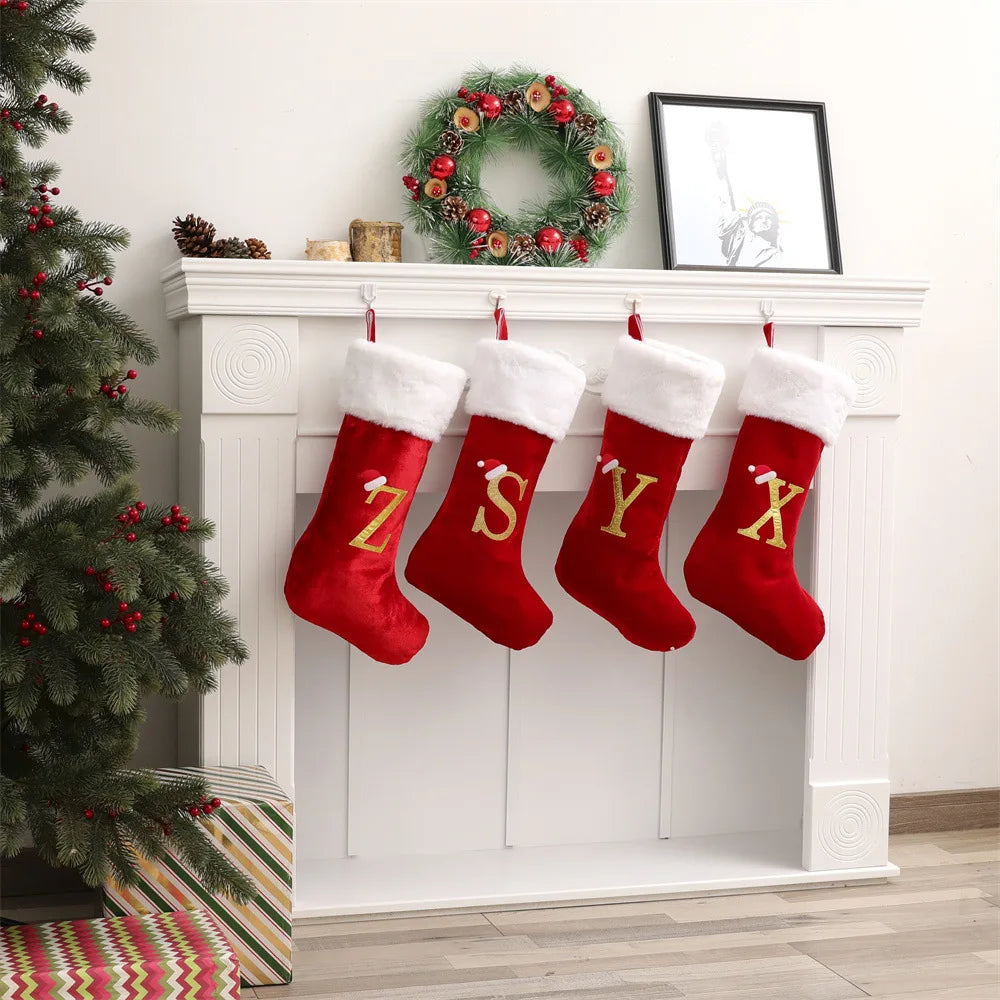 Christmas Stocking with Initial Letter – Gift Bag