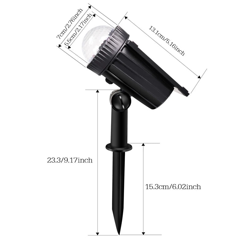 Solar LED Projector Light – Outdoor RGB