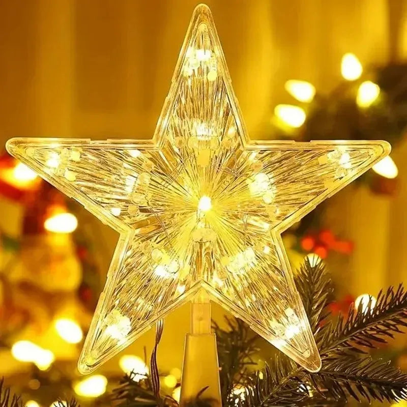 "LED Light-Up Christmas Tree Topper Star"