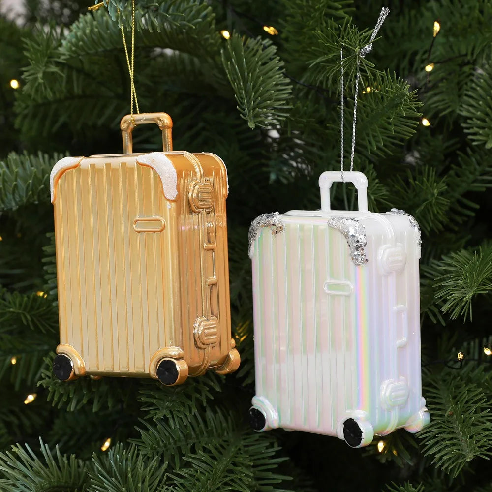 Mini Suitcase Christmas Tree Ornament