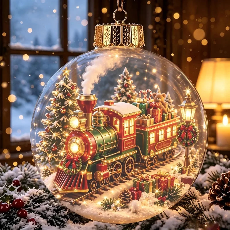 "LED Light-Up Christmas Ornament Ball"
