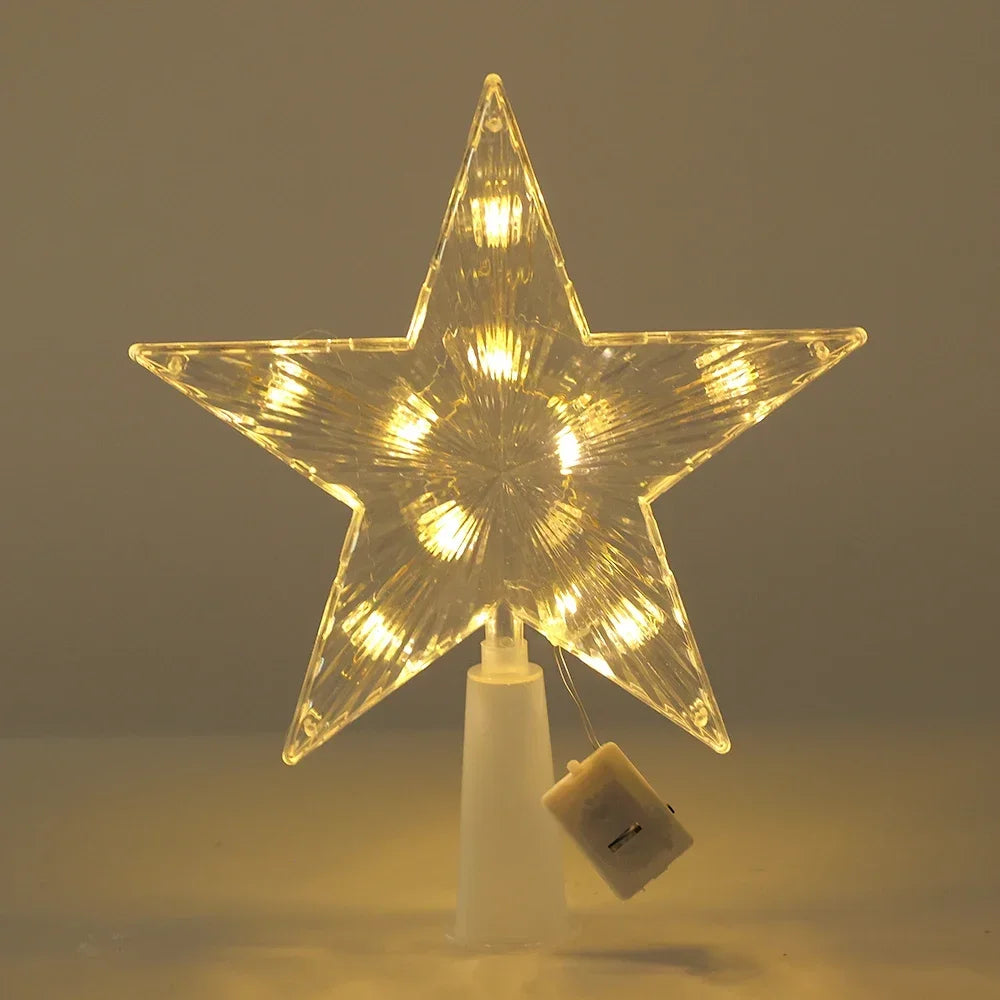 "LED Light-Up Christmas Tree Topper Star"