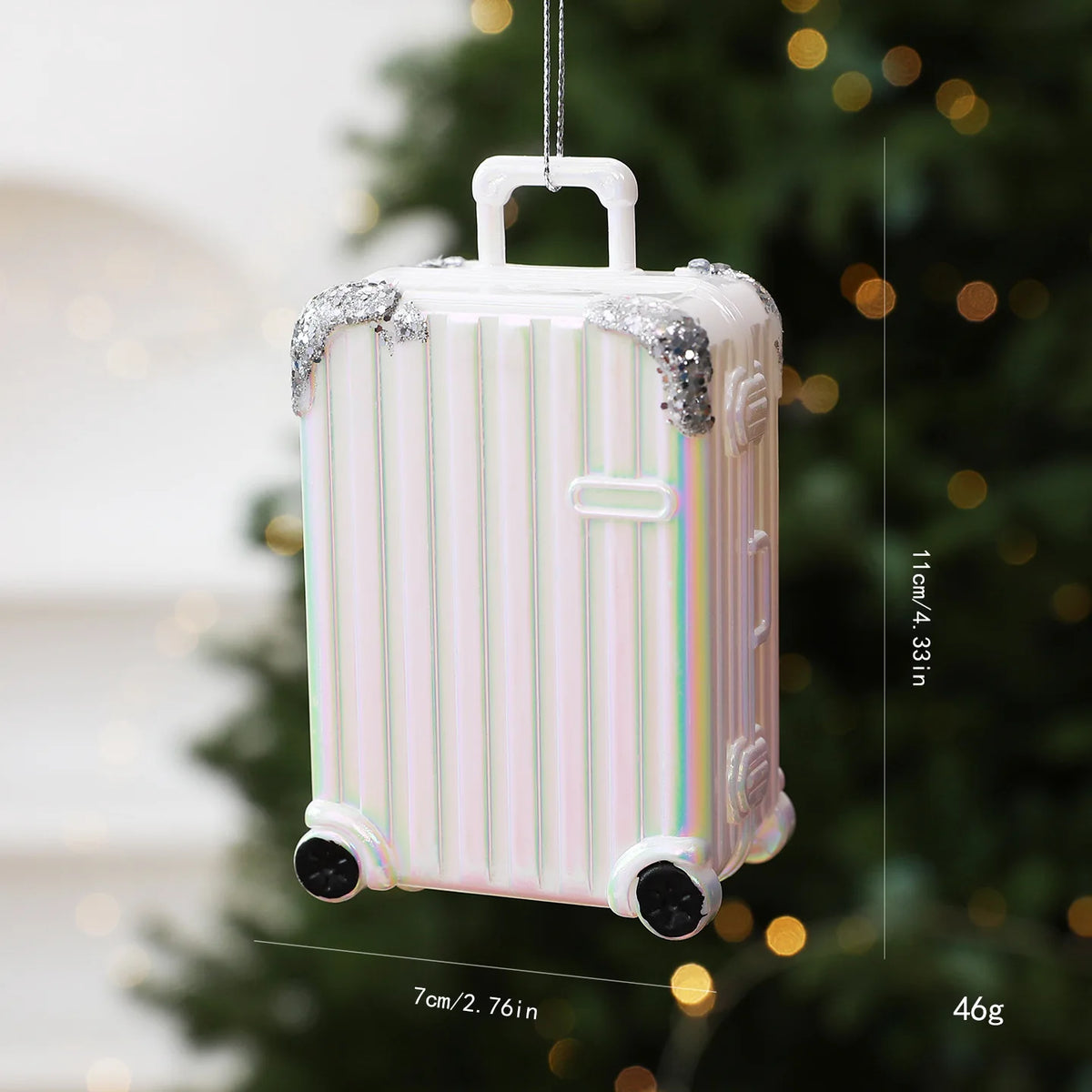 Mini Suitcase Christmas Tree Ornament