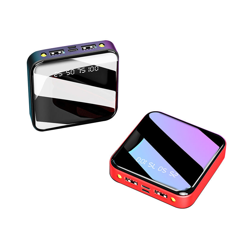 Mini Power Bank 20000 Mah Portable Mirror Digital Display Power Bank